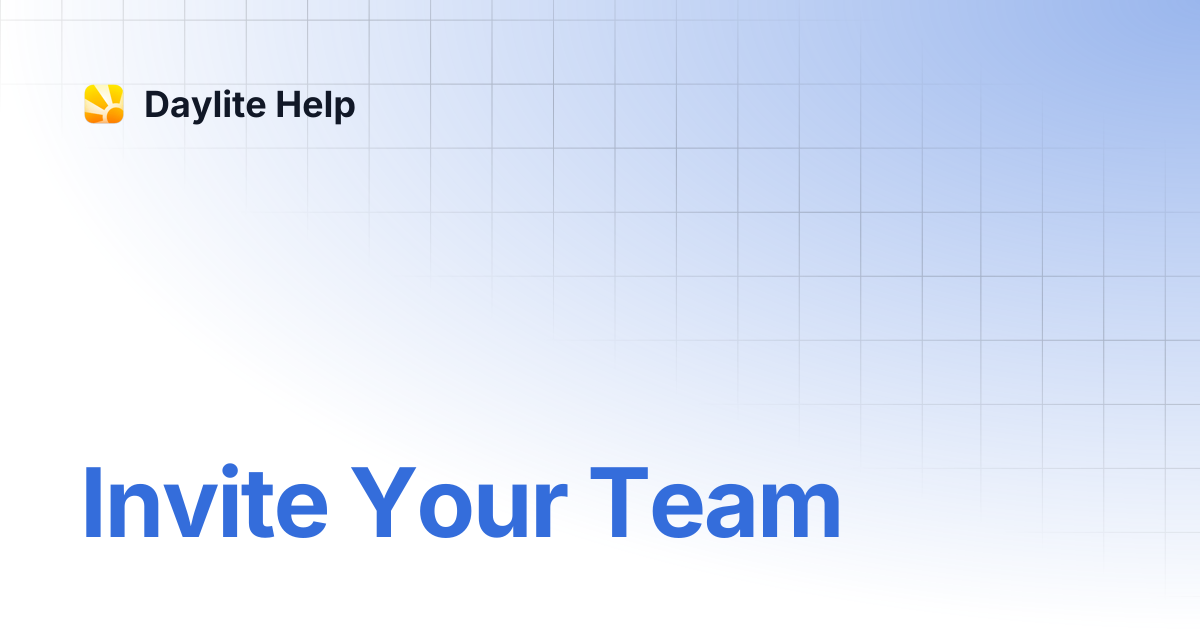Invite Your Team | Learn - Mac | Daylite Help