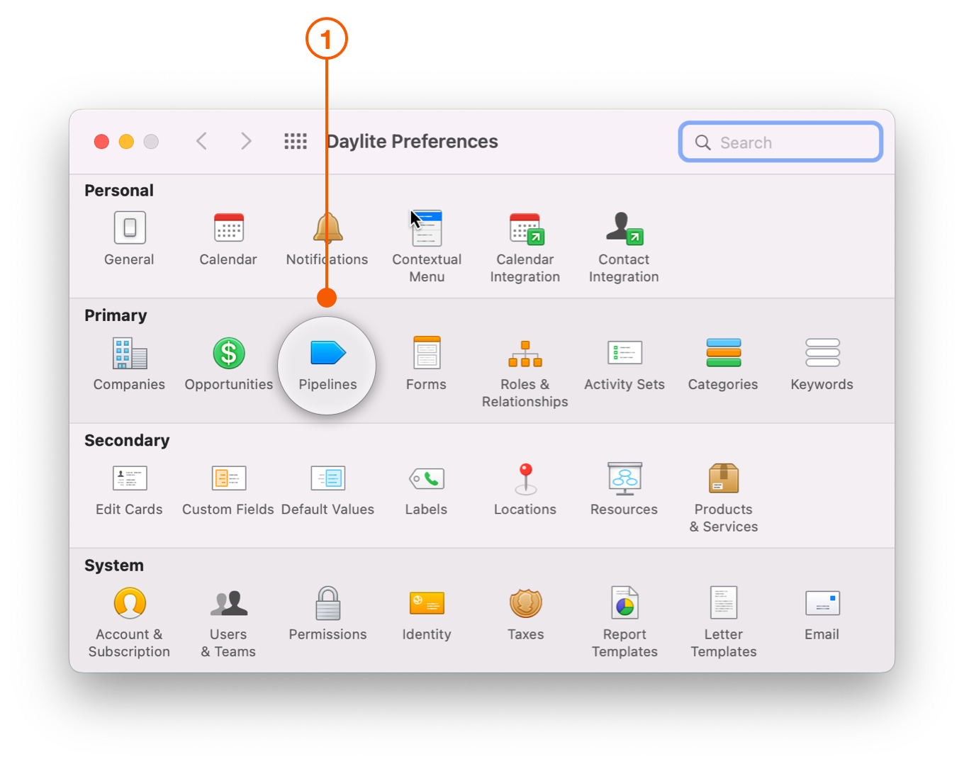 Preferences selecting Pipelines