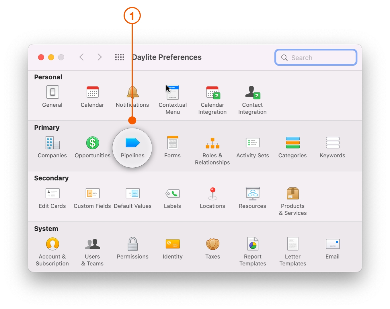 Preferences selecting Pipelines